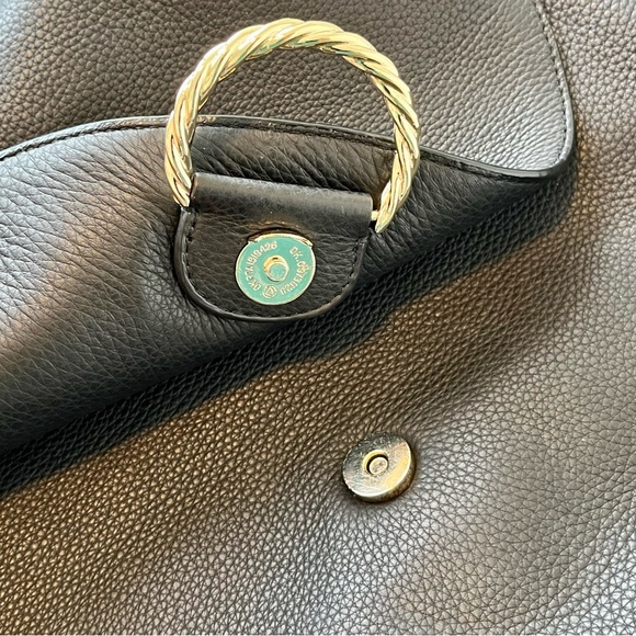 LOEFFLER RANDALL Carina Twisted Ring Leather Satchel - Black - Picture 6 of 11